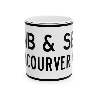 PBOT Road sign R6332 (Oregon) (Road Sign) White Coffee Mug 11oz - Go Mug Yourself