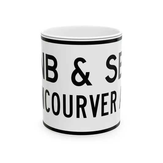 PBOT Road sign R6332 (Oregon) (Road Sign) White Coffee Mug 11oz - Go Mug Yourself