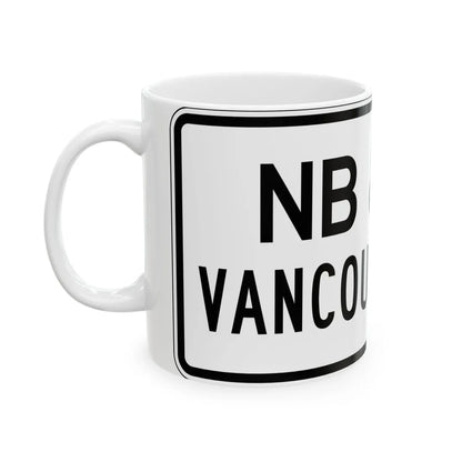 PBOT Road sign R6332 (Oregon) (Road Sign) White Coffee Mug - Go Mug Yourself
