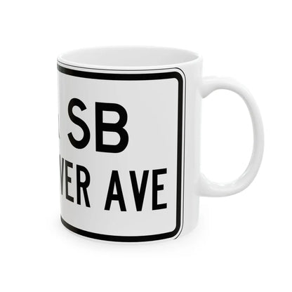 PBOT Road sign R6332 (Oregon) (Road Sign) White Coffee Mug - Go Mug Yourself