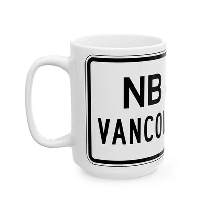 PBOT Road sign R6332 (Oregon) (Road Sign) White Coffee Mug - Go Mug Yourself