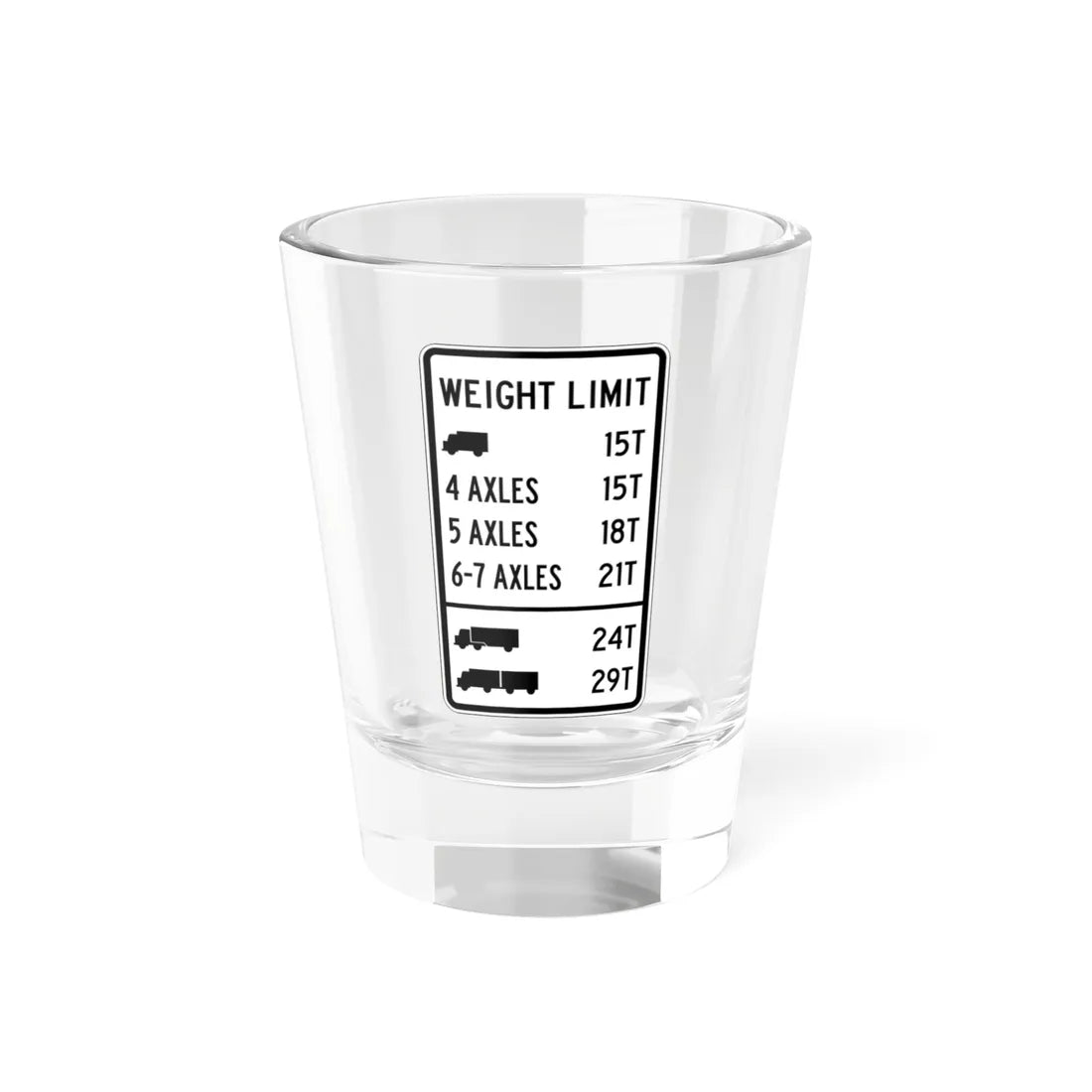 PBOT Road sign R6333 (Oregon) (Road Sign) Shot Glass 1.5oz 1.5oz - Go Mug Yourself