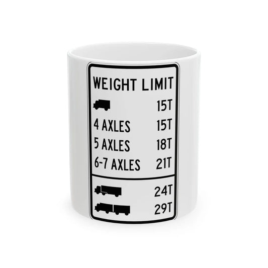 PBOT Road sign R6333 (Oregon) (Road Sign) White Coffee Mug 11oz - Go Mug Yourself
