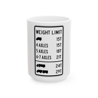 PBOT Road sign R6333 (Oregon) (Road Sign) White Coffee Mug 15oz - Go Mug Yourself