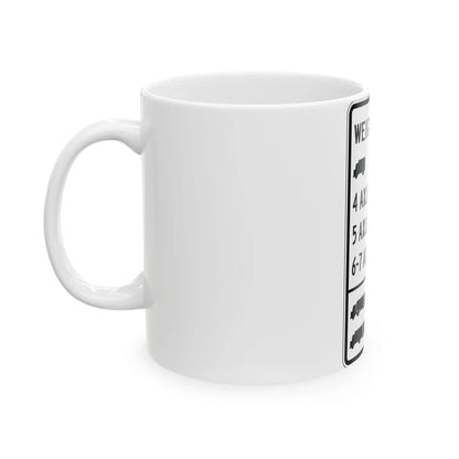 PBOT Road sign R6333 (Oregon) (Road Sign) White Coffee Mug - Go Mug Yourself