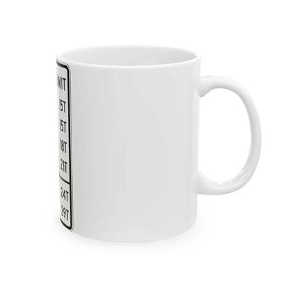 PBOT Road sign R6333 (Oregon) (Road Sign) White Coffee Mug - Go Mug Yourself