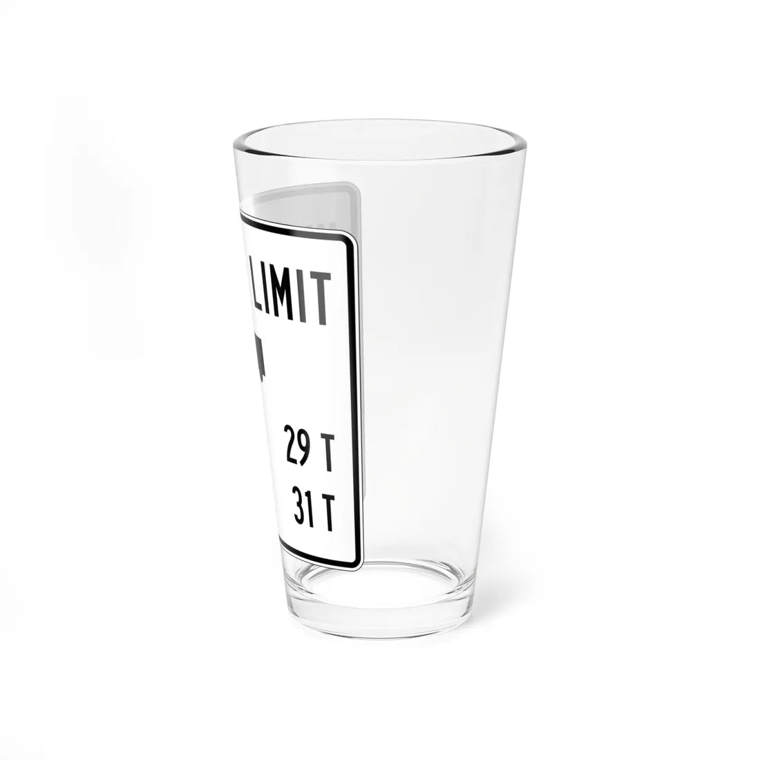 PBOT Road sign R6334 (Oregon) (Road Sign) Pint Glass 16oz - Go Mug Yourself