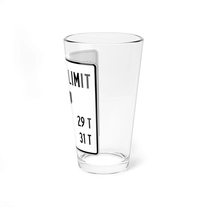 PBOT Road sign R6334 (Oregon) (Road Sign) Pint Glass 16oz - Go Mug Yourself