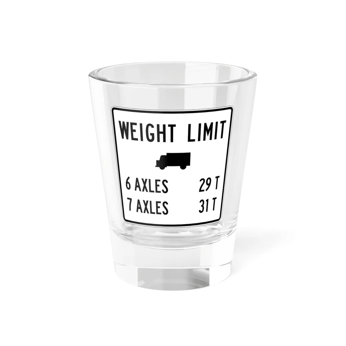 PBOT Road sign R6334 (Oregon) (Road Sign) Shot Glass 1.5oz 1.5oz - Go Mug Yourself