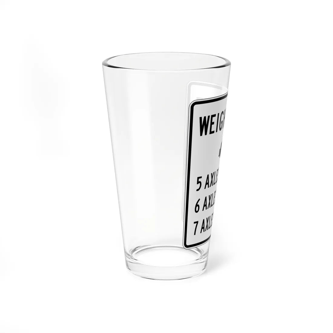 PBOT Road sign R6345 (Oregon) (Road Sign) Pint Glass 16oz - Go Mug Yourself