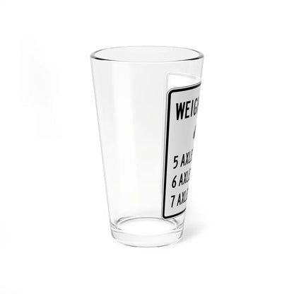 PBOT Road sign R6345 (Oregon) (Road Sign) Pint Glass 16oz - Go Mug Yourself