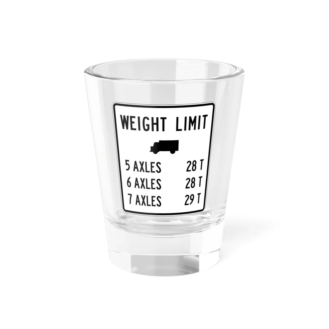 PBOT Road sign R6345 (Oregon) (Road Sign) Shot Glass 1.5oz 1.5oz - Go Mug Yourself