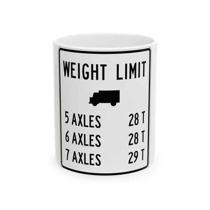 PBOT Road sign R6345 (Oregon) (Road Sign) White Coffee Mug 11oz - Go Mug Yourself