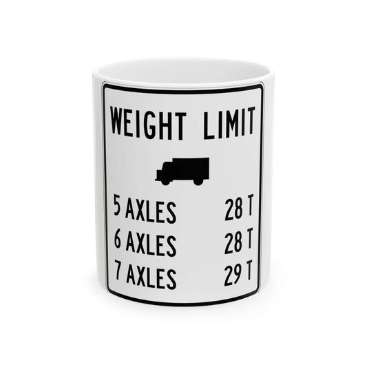 PBOT Road sign R6345 (Oregon) (Road Sign) White Coffee Mug 11oz - Go Mug Yourself