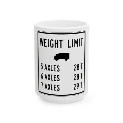 PBOT Road sign R6345 (Oregon) (Road Sign) White Coffee Mug 15oz - Go Mug Yourself