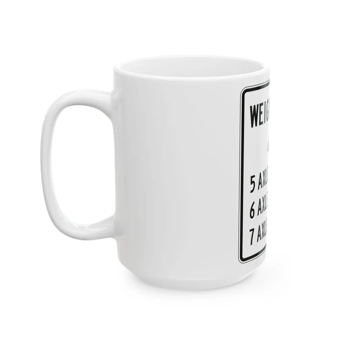 PBOT Road sign R6345 (Oregon) (Road Sign) White Coffee Mug - Go Mug Yourself
