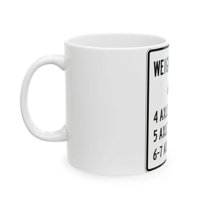 PBOT Road sign R6346 (Oregon) (Road Sign) White Coffee Mug - Go Mug Yourself