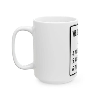 PBOT Road sign R6346 (Oregon) (Road Sign) White Coffee Mug - Go Mug Yourself