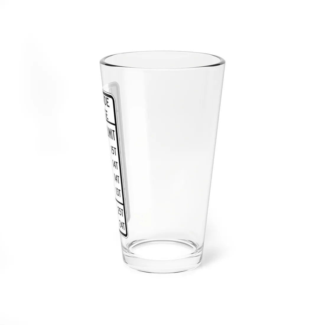 PBOT Road sign R6347 (Oregon) (Road Sign) Pint Glass 16oz - Go Mug Yourself