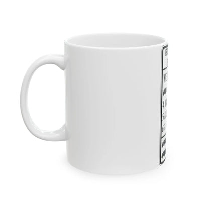 PBOT Road sign R6347 (Oregon) (Road Sign) White Coffee Mug - Go Mug Yourself
