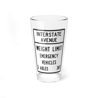 PBOT Road sign R6352 (Oregon) (Road Sign) Pint Glass 16oz 16oz - Go Mug Yourself