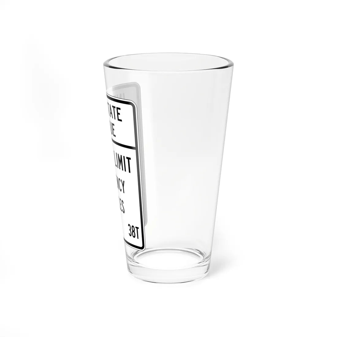 PBOT Road sign R6352 (Oregon) (Road Sign) Pint Glass 16oz - Go Mug Yourself