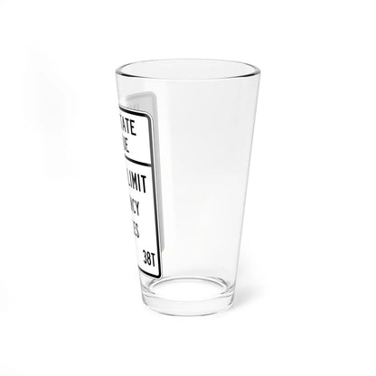 PBOT Road sign R6352 (Oregon) (Road Sign) Pint Glass 16oz - Go Mug Yourself