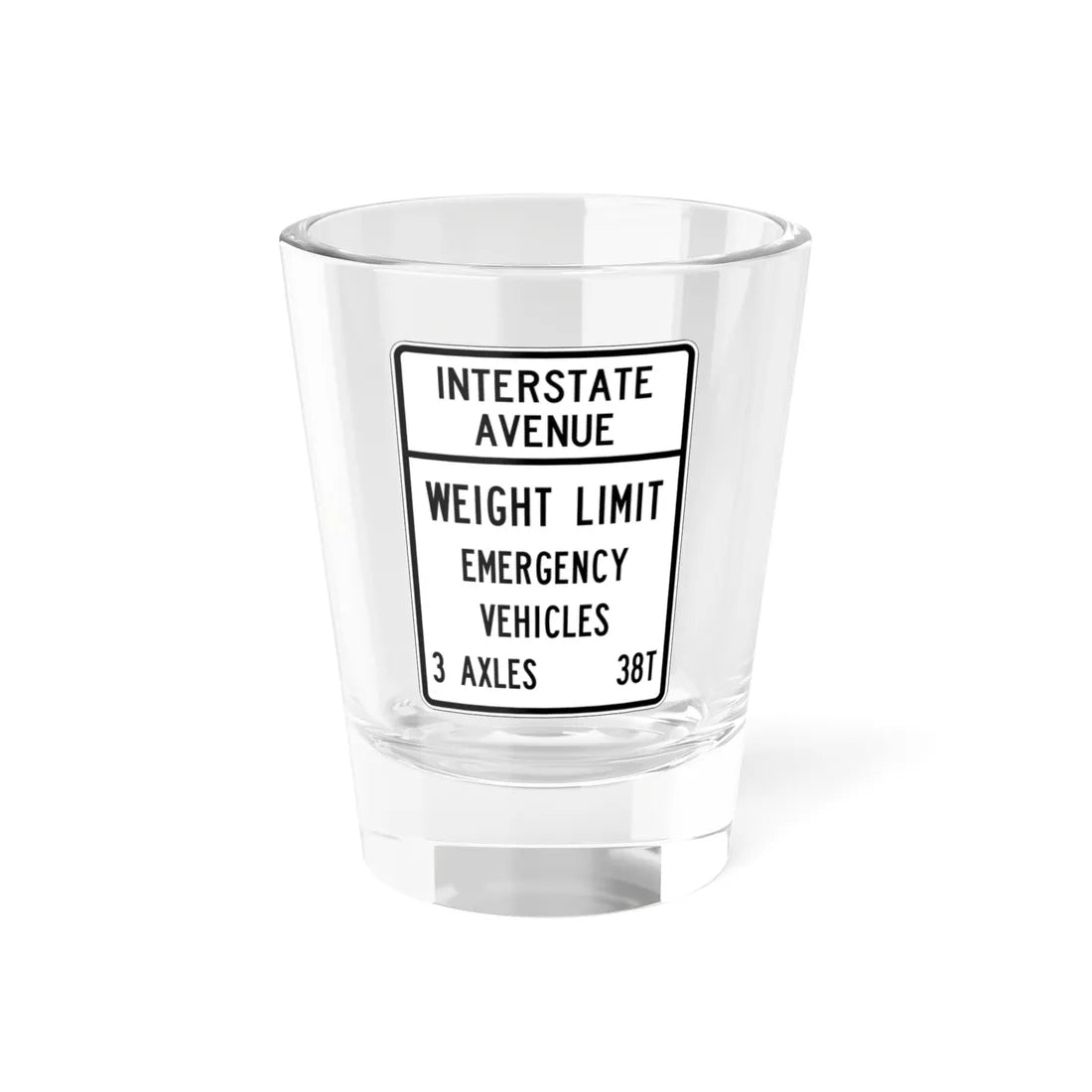 PBOT Road sign R6352 (Oregon) (Road Sign) Shot Glass 1.5oz 1.5oz - Go Mug Yourself