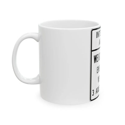 PBOT Road sign R6352 (Oregon) (Road Sign) White Coffee Mug - Go Mug Yourself