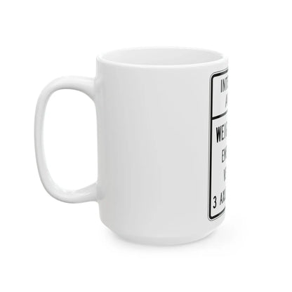 PBOT Road sign R6352 (Oregon) (Road Sign) White Coffee Mug - Go Mug Yourself