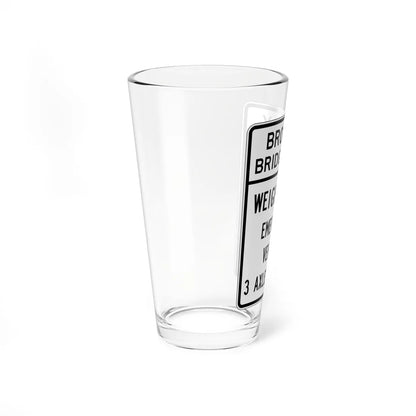 PBOT Road sign R6354 (Oregon) (Road Sign) Pint Glass 16oz - Go Mug Yourself