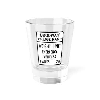 PBOT Road sign R6354 (Oregon) (Road Sign) Shot Glass 1.5oz 1.5oz - Go Mug Yourself