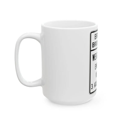 PBOT Road sign R6354 (Oregon) (Road Sign) White Coffee Mug - Go Mug Yourself