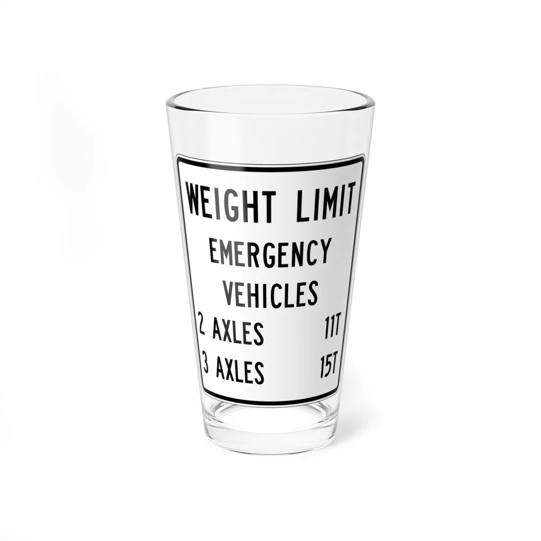 PBOT Road sign R6366 (Oregon) (Road Sign) Pint Glass 16oz 16oz - Go Mug Yourself