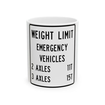 PBOT Road sign R6366 (Oregon) (Road Sign) White Coffee Mug 11oz - Go Mug Yourself