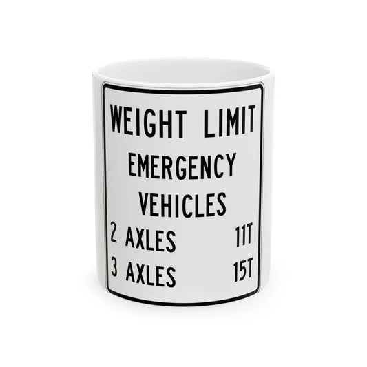 PBOT Road sign R6366 (Oregon) (Road Sign) White Coffee Mug 11oz - Go Mug Yourself