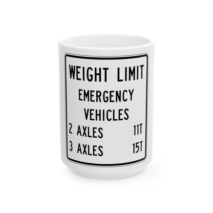 PBOT Road sign R6366 (Oregon) (Road Sign) White Coffee Mug 15oz - Go Mug Yourself