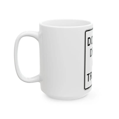 PBOT Road sign R6455 (Oregon) (Road Sign) White Coffee Mug - Go Mug Yourself