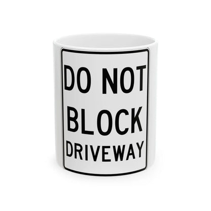 PBOT Road sign R6465 (Oregon) (Road Sign) White Coffee Mug 11oz - Go Mug Yourself