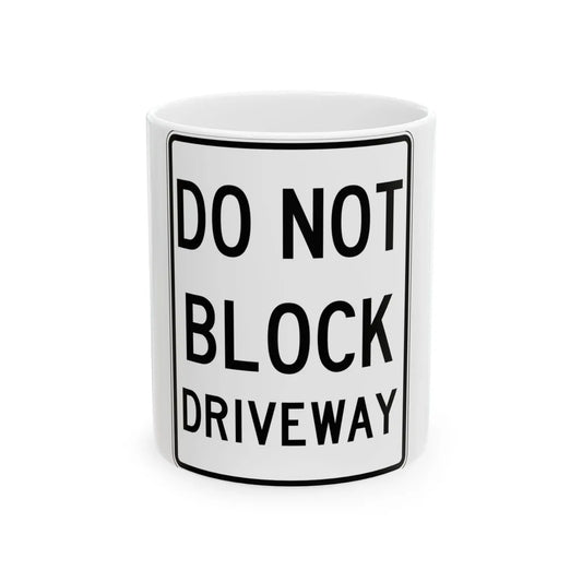 PBOT Road sign R6465 (Oregon) (Road Sign) White Coffee Mug 11oz - Go Mug Yourself