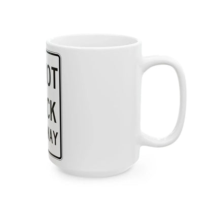PBOT Road sign R6465 (Oregon) (Road Sign) White Coffee Mug - Go Mug Yourself