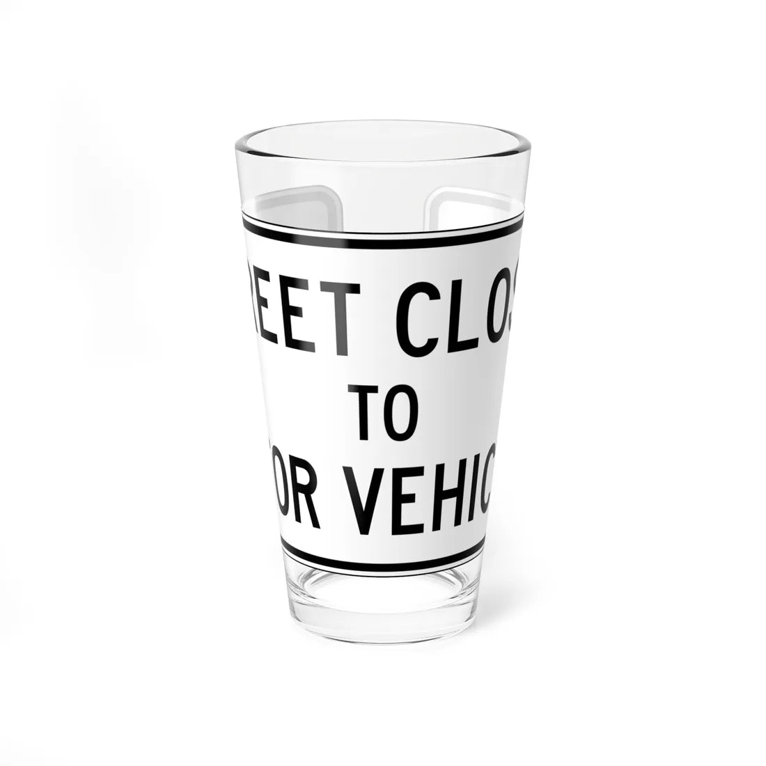 PBOT Road sign R6525 (Oregon) (Road Sign) Pint Glass 16oz 16oz - Go Mug Yourself