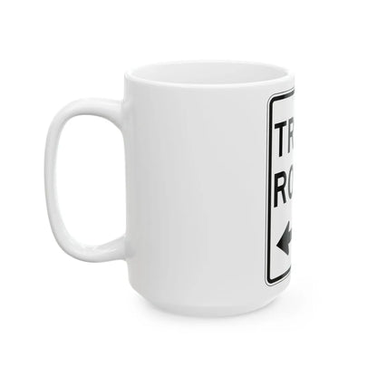 PBOT Road sign R6640 (Oregon) (Road Sign) White Coffee Mug - Go Mug Yourself
