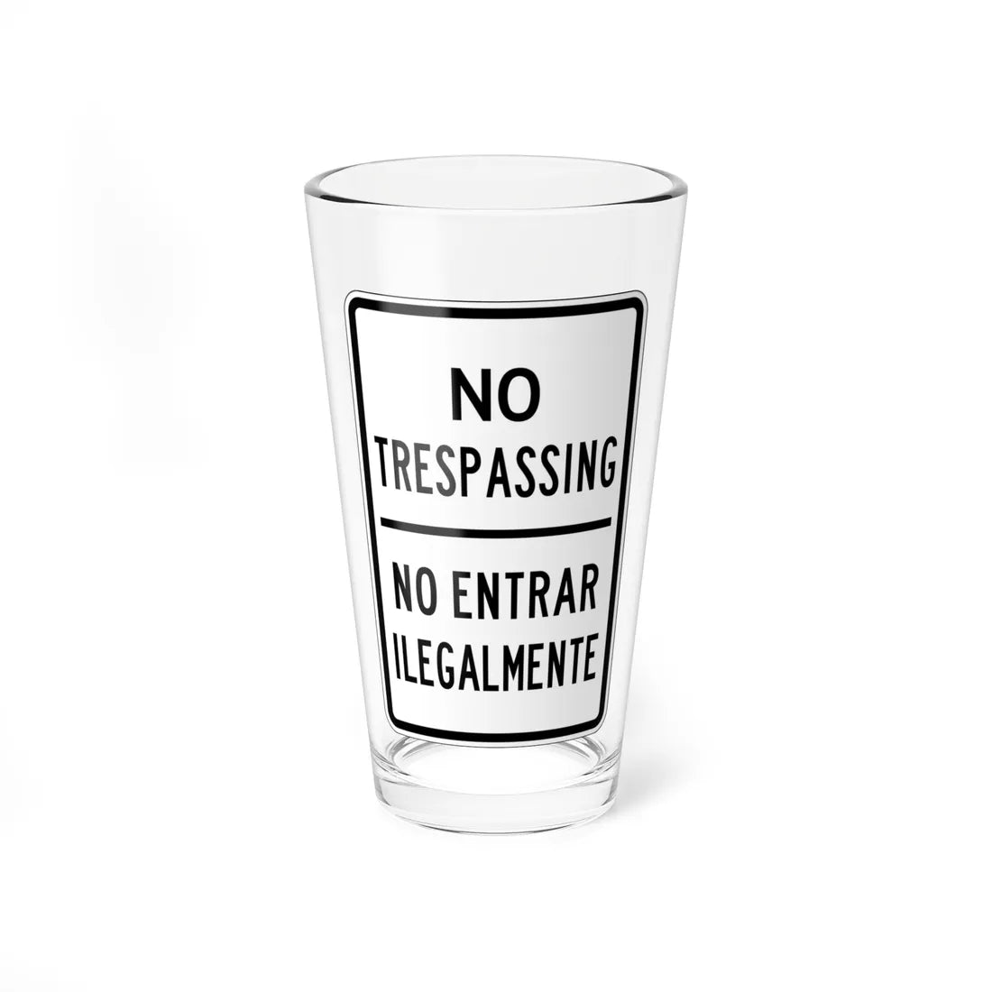 PBOT Road sign S2097 (Oregon) (Road Sign) Pint Glass 16oz 16oz - Go Mug Yourself