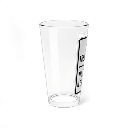PBOT Road sign S2097 (Oregon) (Road Sign) Pint Glass 16oz - Go Mug Yourself