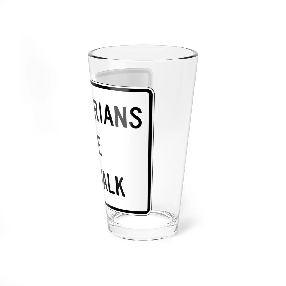 PBOT Road sign S2120 obsolete (Oregon) (Road Sign) Pint Glass 16oz - Go Mug Yourself