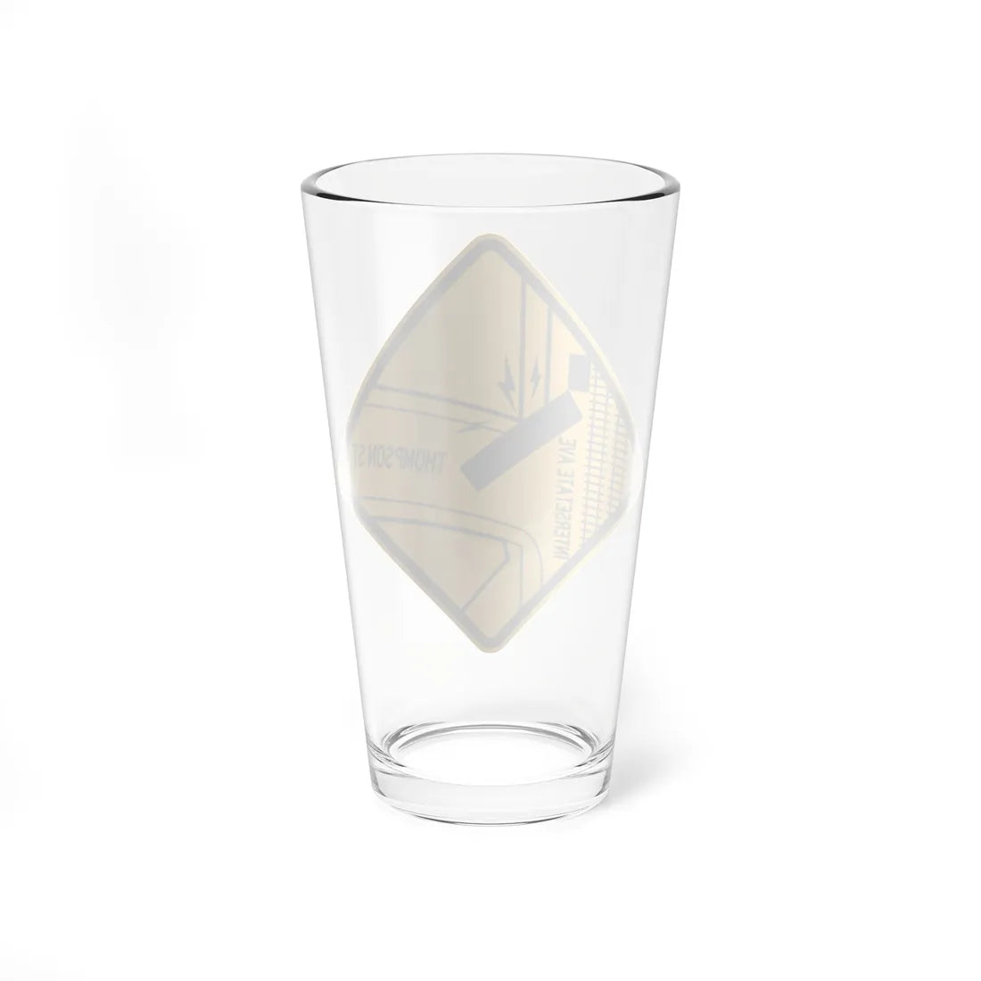 PBOT Road sign W2535 (Oregon) (Road Sign) Pint Glass 16oz - Go Mug Yourself