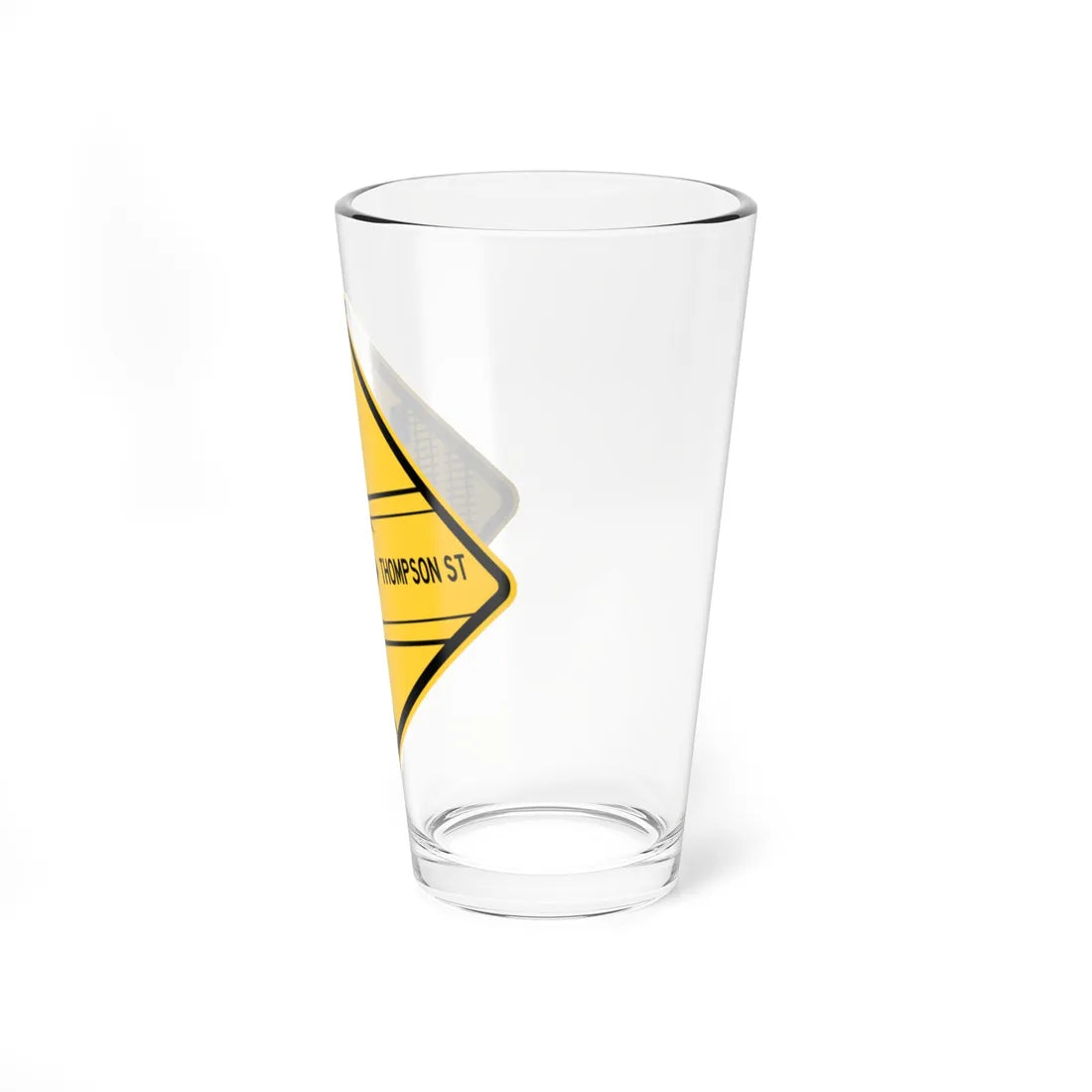 PBOT Road sign W2535 (Oregon) (Road Sign) Pint Glass 16oz - Go Mug Yourself