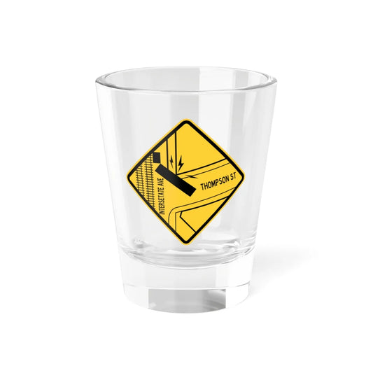 PBOT Road sign W2535 (Oregon) (Road Sign) Shot Glass 1.5oz 1.5oz - Go Mug Yourself