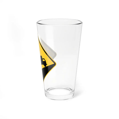 PBOT Road sign W2540 (Oregon) (Road Sign) Pint Glass 16oz - Go Mug Yourself